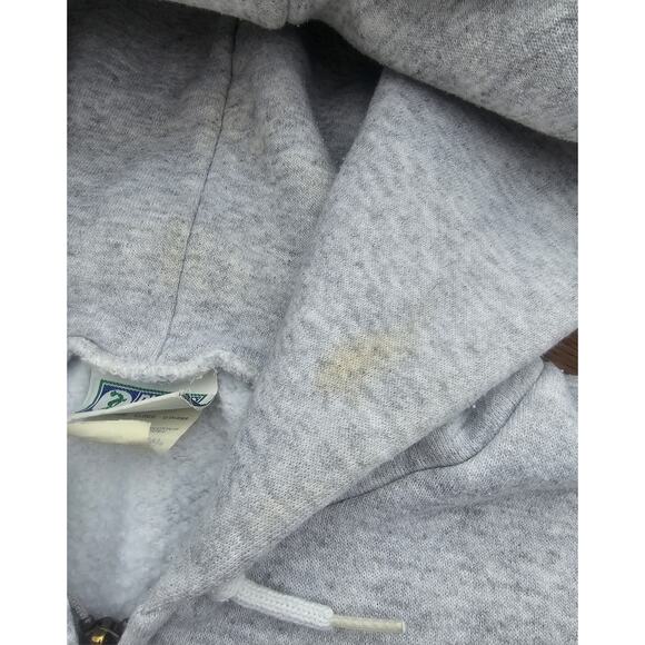 Vtg Discus Athletic Full Zip Hoodie 90s Sweatshirt Sz Large "Jim" Graphic Print - Picture 7 of 9